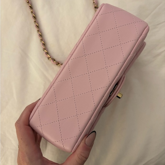 CHANEL π€ 24S Light Pink Lambskin Mini Classic Flap Bag - Picture 12 of 16